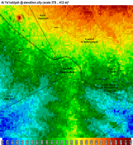 Al Ya‘rubīyah elevation map