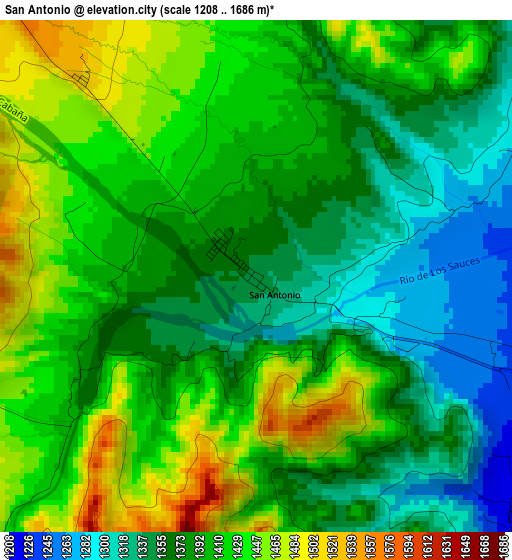 San Antonio elevation map