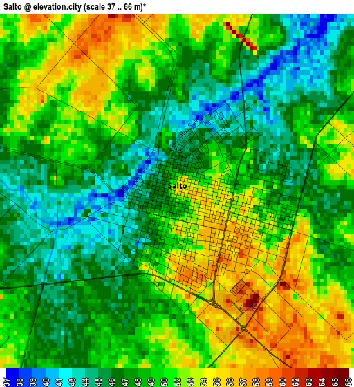 Salto elevation map