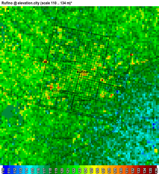 Rufino elevation map