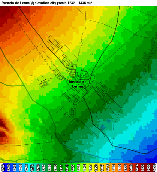 Rosario de Lerma elevation map