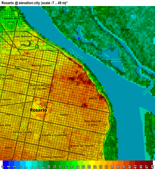 Rosario elevation map