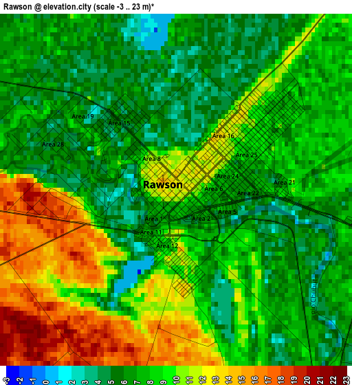 Rawson elevation map