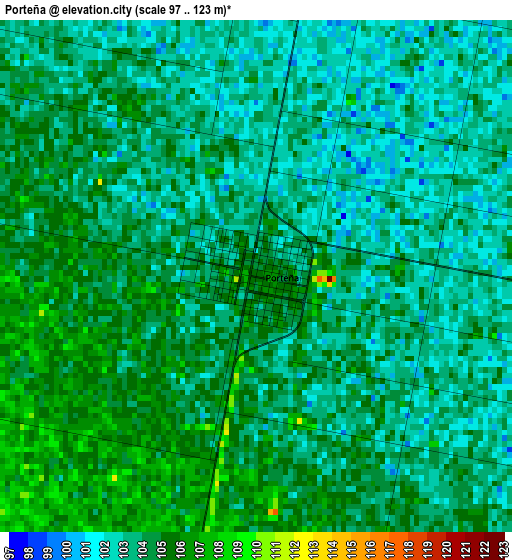 Porteña elevation map