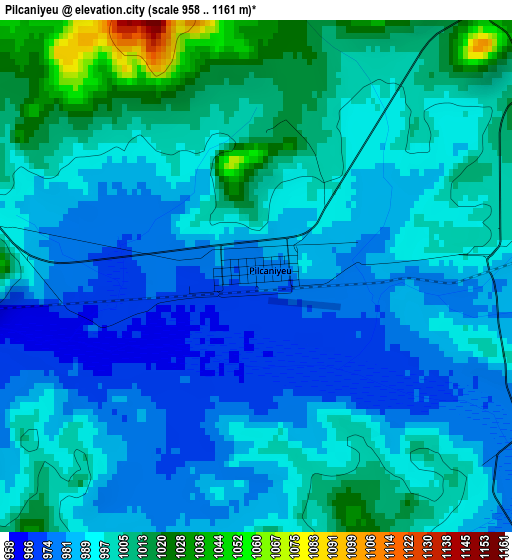 Pilcaniyeu elevation map