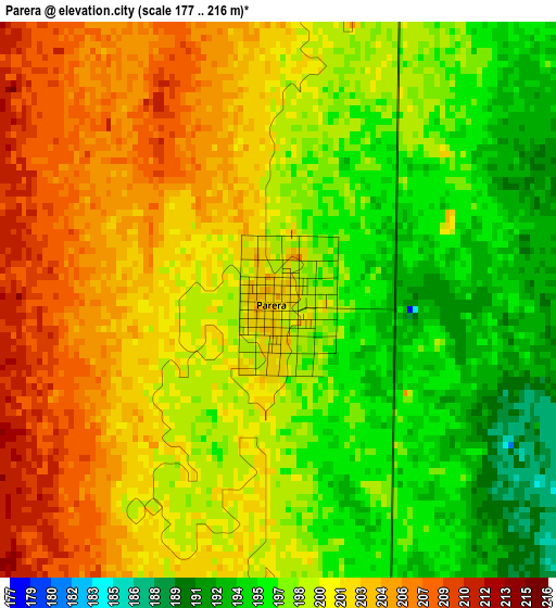 Parera elevation map