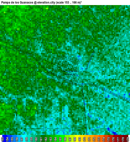 Pampa de los Guanacos elevation map