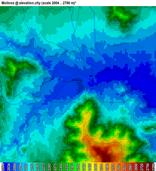 Molinos elevation map