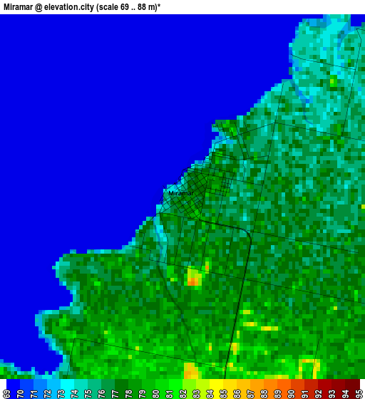 Miramar elevation map