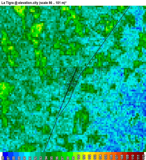 La Tigra elevation map