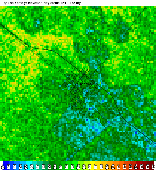 Laguna Yema elevation map