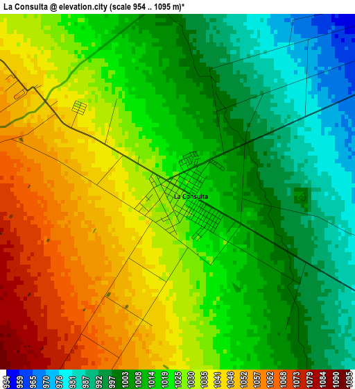 La Consulta elevation map