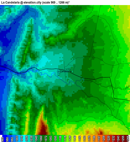 La Candelaria elevation map