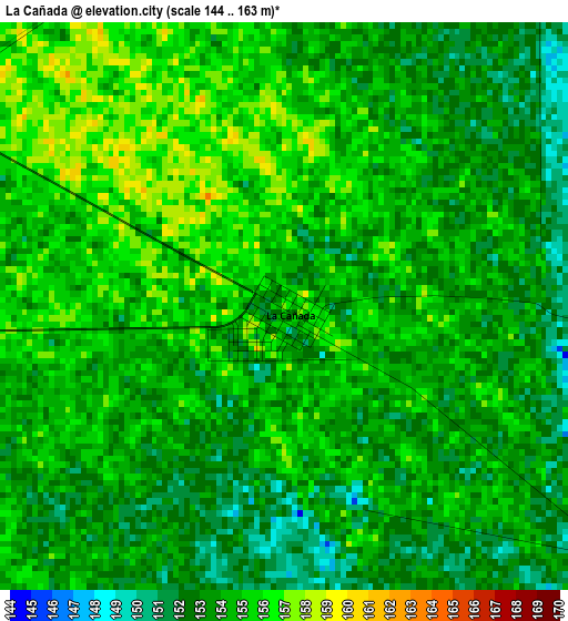 La Cañada elevation map