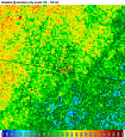 Idiazábal elevation map