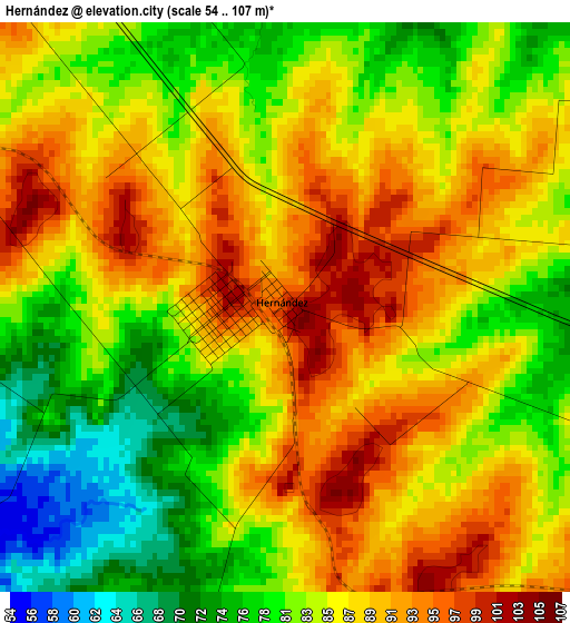 Hernández elevation map