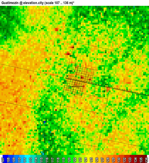 Guatimozín elevation map