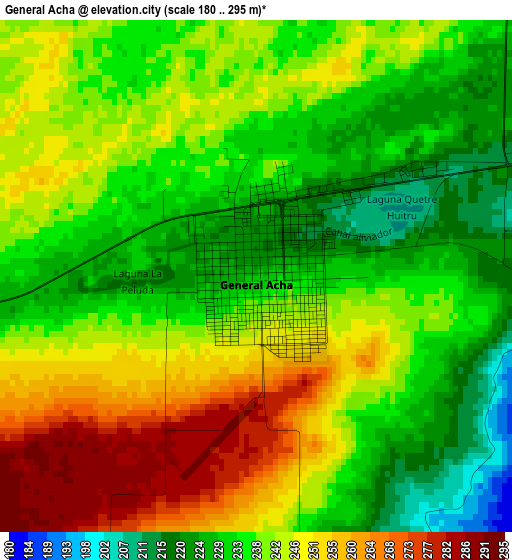 General Acha elevation map