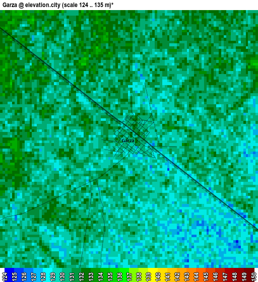 Garza elevation map