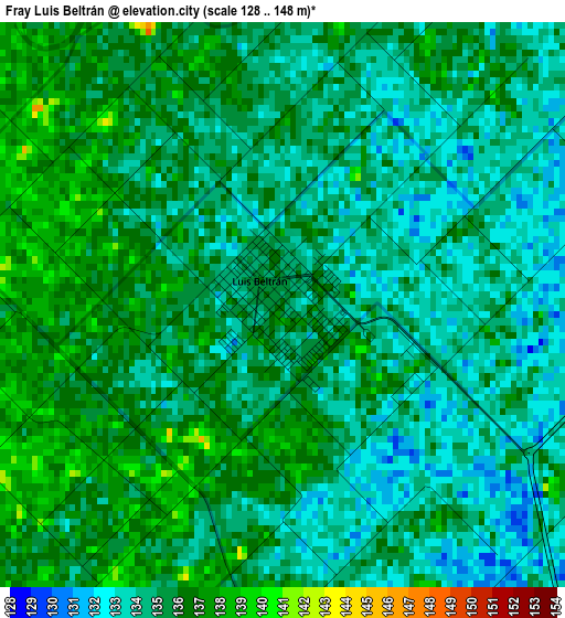 Fray Luis Beltrán elevation map
