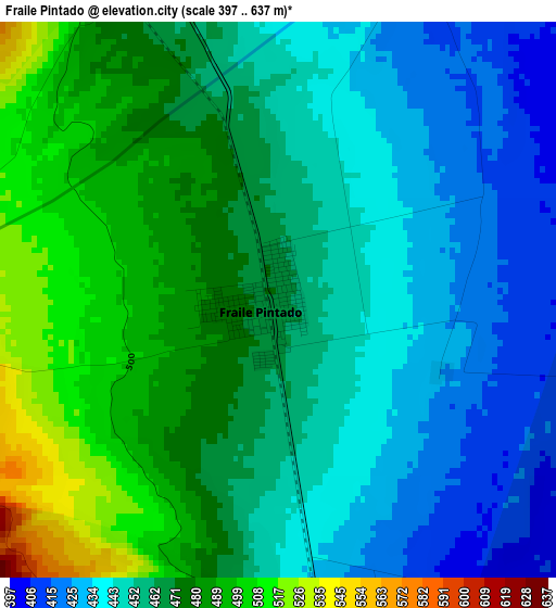 Fraile Pintado elevation map