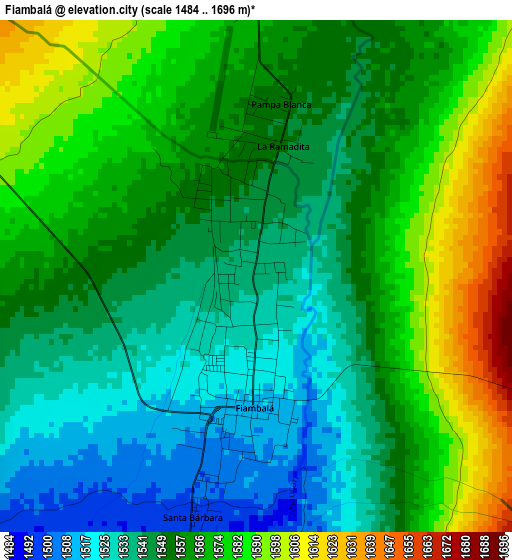 Fiambalá elevation map