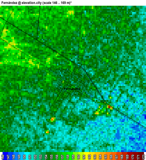 Fernández elevation map