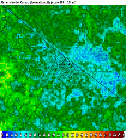 Estanislao del Campo elevation map
