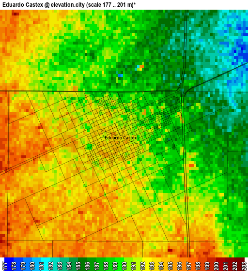 Eduardo Castex elevation map