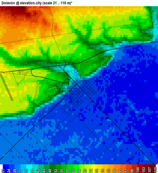 Dolavón elevation map