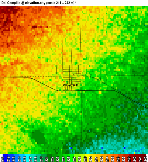 Del Campillo elevation map