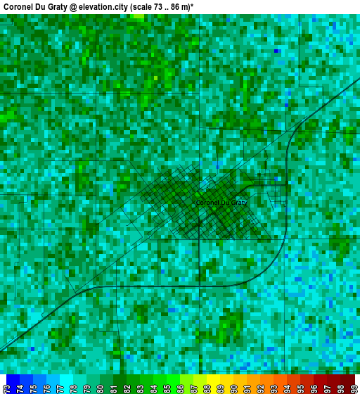 Coronel Du Graty elevation map