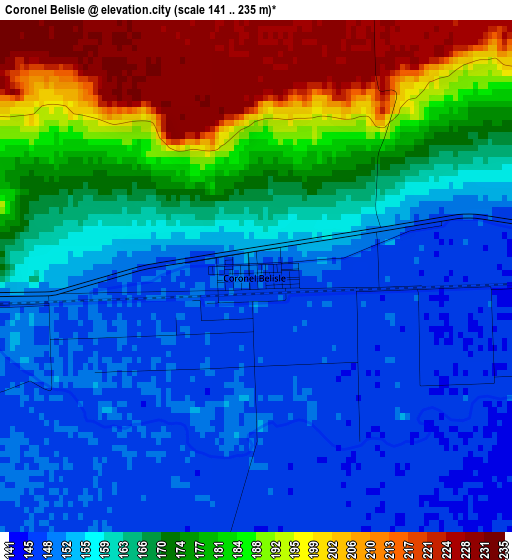 Coronel Belisle elevation map