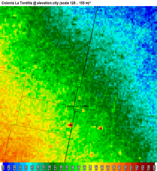 Colonia La Tordilla elevation map