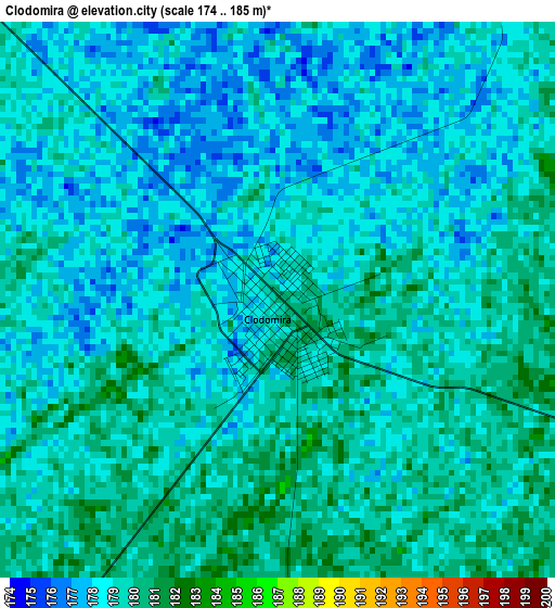 Clodomira elevation map