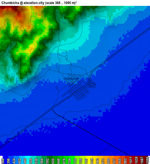 Chumbicha elevation map