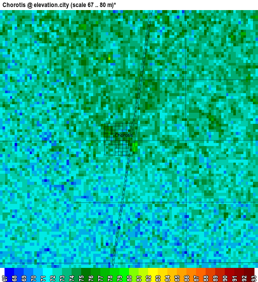 Chorotis elevation map