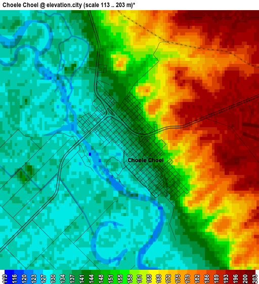 Choele Choel elevation map