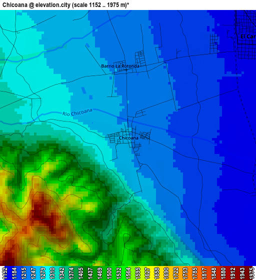 Chicoana elevation map