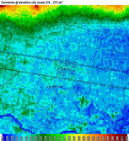 Cervantes elevation map