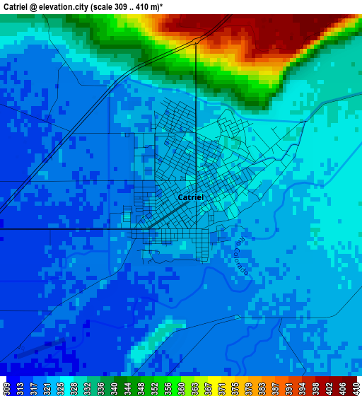Catriel elevation map