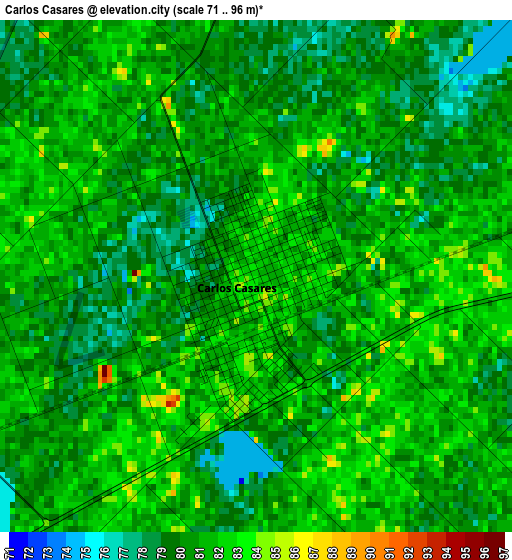 Carlos Casares elevation map