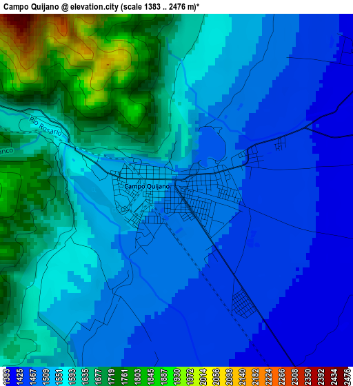 Campo Quijano elevation map