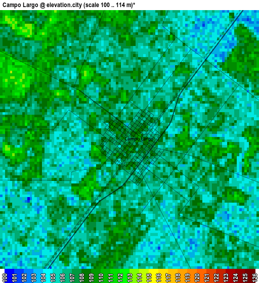 Campo Largo elevation map