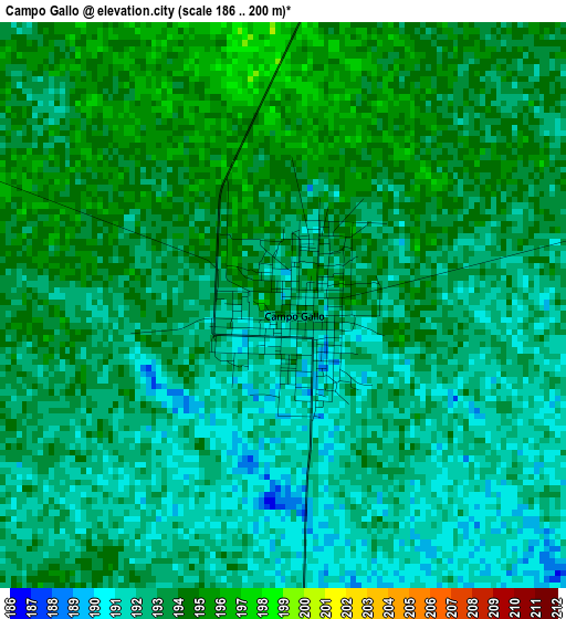 Campo Gallo elevation map