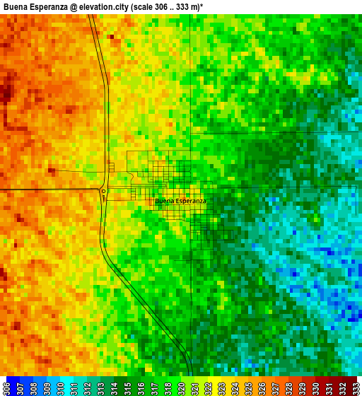 Buena Esperanza elevation map