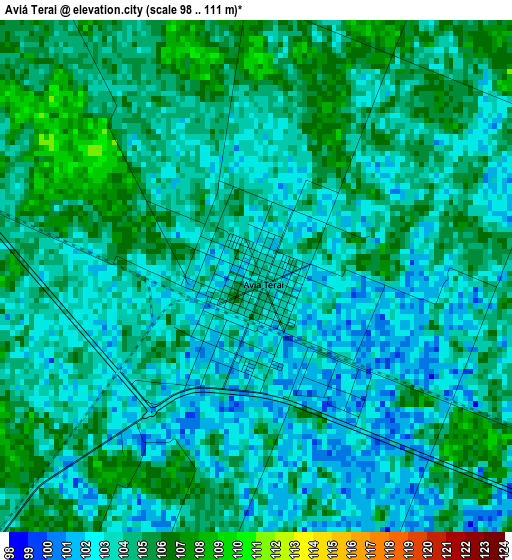 Aviá Terai elevation map