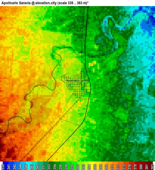 Apolinario Saravia elevation map
