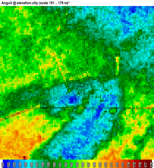 Anguil elevation map