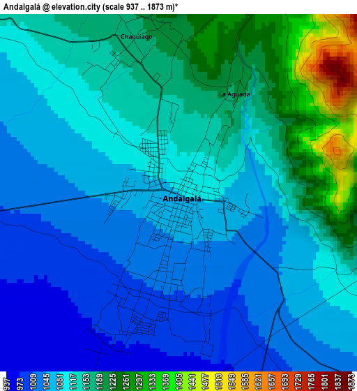 Andalgalá elevation map